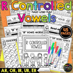 R Controlled Vowels Worksheets | ar er or ir ur | Activities No Prep Printables