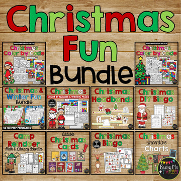 Christmas Activities BUNDLE Games, Bingo, No Prep Worksheets, Crafts & More