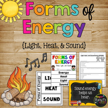 Forms of Energy Set with Heat, Light, and Sound Activities | Grades 1, 2, 3