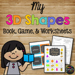 3D Shapes Book, Solid Shapes, Kindergarten, First, & Second Grade