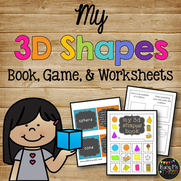 3D Shapes Book, Solid Shapes, Kindergarten, First, & Second Grade