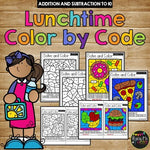 Back to School Activities Food Color by Code {Addition & Subtraction to 10}