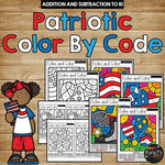 Veteran's Day & Memorial Day Color by Code {Addition & Subtraction to 10}