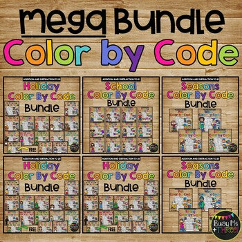 Color by Code Math Activities MEGA BUNDLE {Addition & Subtraction to 10 and 20}