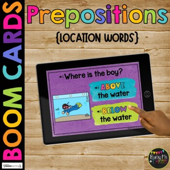 Prepositions Boom Cards™ Digital Learning Activity Location Words