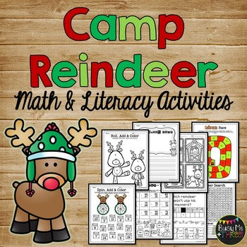 Reindeer Activities Christmas Fun and Games Math, Literacy, & Crafty