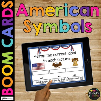 American Symbols BOOM CARDS™ Distance Learning US Symbols Digital Task Cards