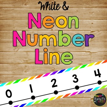 Number Line Classroom Decor Bright Neon and White {-100 to 250}