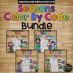 Color by Code Seasons BUNDLE {Addition and Subtraction to 10}