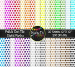 Polka Dots on White Mix Digital Papers {Commercial Use Digital Graphics}