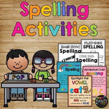 Spelling Activities POSTERS for K-2, Word Study or Any Word List