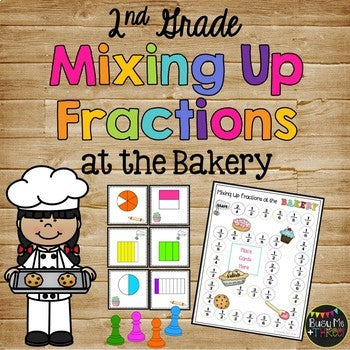 Fractions Game - Mixing Up Fractions At The Bakery {SECOND GRADE}