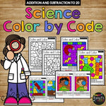 Back to School Activities SCIENCE Color by Code {Addition & Subtraction to 20}