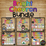 BRIGHT RAINBOW CHEVRON Classroom Decor GROWING BUNDLE