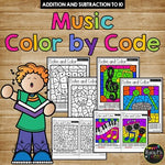 Color by Code MUSIC CLASS Color by Number {Addition & Subtraction to 10}