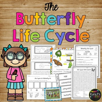 Butterfly Life Cycle Activities, Worksheets, Books, and Posters