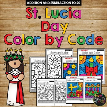 St. Lucia Color by Code {Addition & Subtraction to 20} Mystery Pictures