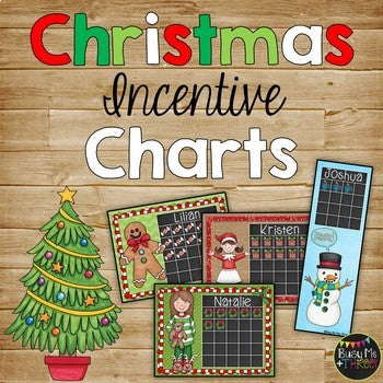 Incentive Charts, Sticker Chart, EDITABLE Christmas {Blacklines Included}