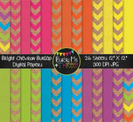 LARGE Bright Chevron Burlap Digital Papers {Commercial Use Digital Graphics}