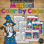 Color by Code MAGICAL Color by Number {Addition & Subtraction to 20} Dragon