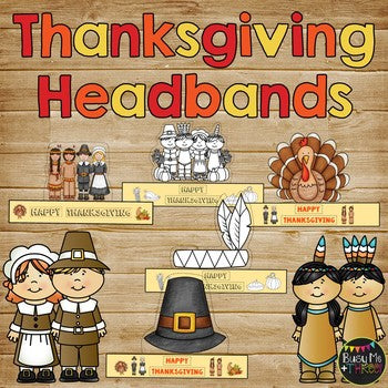 Thanksgiving Activities Themed Sentence Strip Headbands