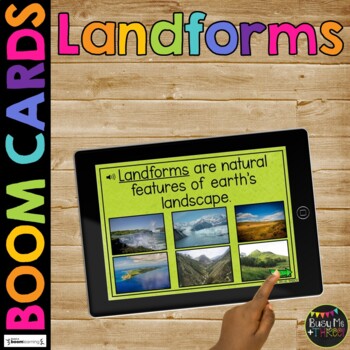 Landforms with Real Photos BOOM CARDS™ Distance Learning