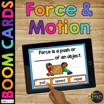 Force and Motion Vocabulary BOOM CARDS™ Magnets Science Digital Learning Game
