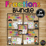 Fractions Activities Bundle Book, Games, Whole Group & Center Activities, 2nd