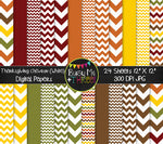 Thanksgiving Chevron on White Digital Papers {Commercial Use Digital Graphics}