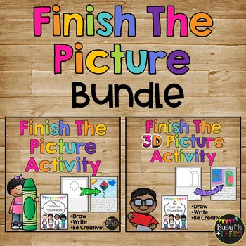 Finish the Picture Writing Activity BUNDLE Morning Work and Stations