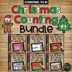 Christmas Boom Cards™ Counting to 10 BUNDLE with 6 Decks for Distance Learning