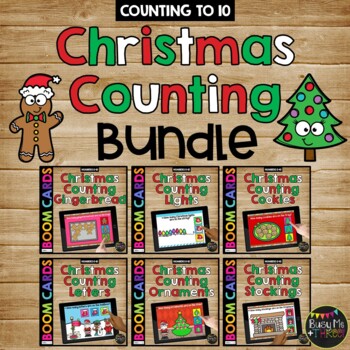 Christmas Boom Cards™ Counting to 10 BUNDLE with 6 Decks for Distance Learning