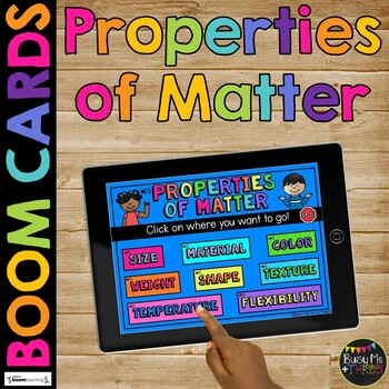 Properties of Matter BOOM CARDS™ Digital Learning Game Classifying Material