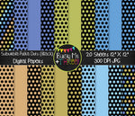 Suburbia Polka Dots on Black Digital Papers {Commercial Use Digital Graphics}