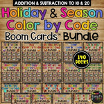 ALL Holidays and Seasons Color by Code BUNDLE Boom Cards™