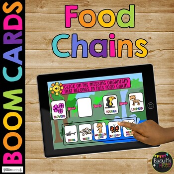 Food Chains BOOM CARDS™ Science Digital Learning