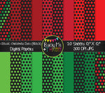 Christmas Digital Papers Classic Dots on Black {Commercial Use Graphics}