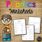 Phonics Worksheet Pack, PHONOGRAMS, Kindergarten & First Grade