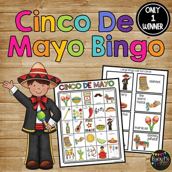 CINCO DE MAYO BINGO Game Activity {25 Different Bingo Cards}