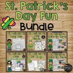 St. Patrick's Day Math and Literacy Activities BUNDLE Bingo, Color by Number