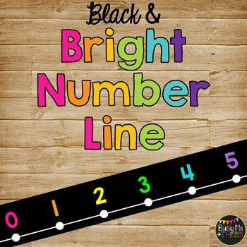 Classroom Decor Number Line Black and Bright {-100 to 300}