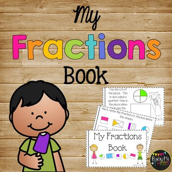 My Fractions Book Quarters, Thirds, Halves, Whole FIRST GRADE