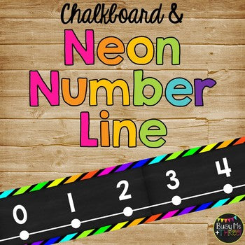Number Line Classroom Decor, Chalkboard & Neon Black {-100 to 250}