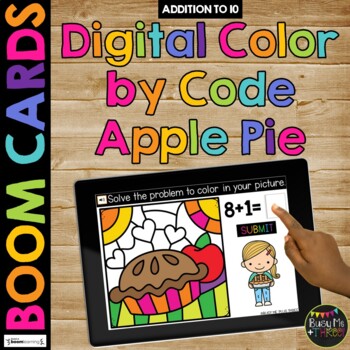 Thanksgiving Boom Cards™ Color by Code APPLE PIE Digital Learning Activity