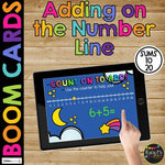 Adding Numbers on the Number Line Sums to 20 BOOM CARDS™ Digital Learning Game