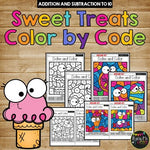 Color by Code SWEET TREATS Color by Number {Addition & Subtraction to 10}