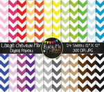 LARGE Chevron Mix Digital Papers {Commercial Use Digital Graphics}