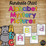 Math Mystery Pictures using the Hundreds Chart Letters of the Alphabet