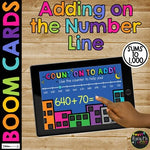 Adding Numbers on the Number Line Sums to 1,000 BOOM CARDS™ Digital Learning