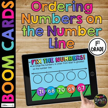 Number Line Practice Ordering Numbers to 120 BOOM CARDS™ Digital Learning Game